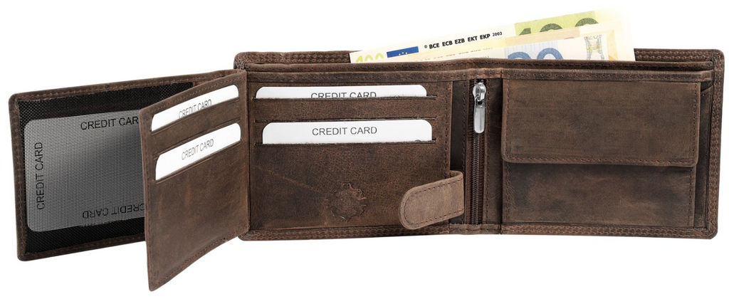 Akzent Leder Geldbörse RFID Schutz  Echtleder Portemonnaie Geldbeutel Traktor *2