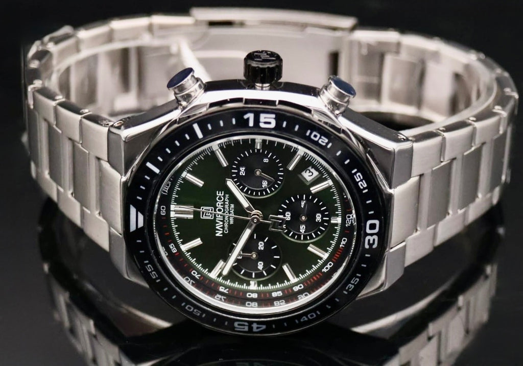 Naviforce Herren Männer Armband Uhr Chronograph Stoppuhr Datum NEU1
