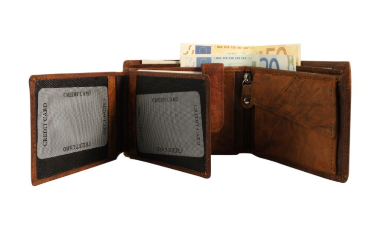 Akzent Leder Braun Portemonnaie Geldbeutel Portmonee Echtleder Unisex Neu 62