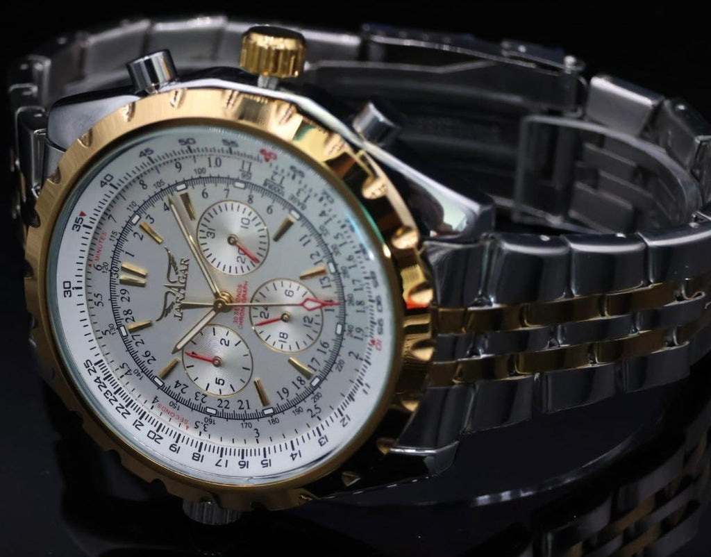 XL Automatik Herren Männer Armband Automatikuhr Herrenuhr Gold Silber Farben1