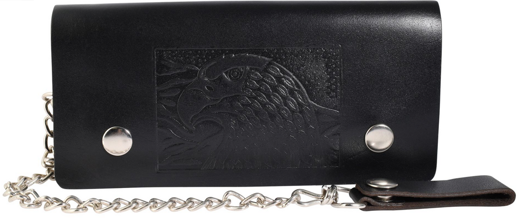 Leonardo Verrelli Samson Rinds Leder Geldbörse Echtleder Schwarz Adler NEU0