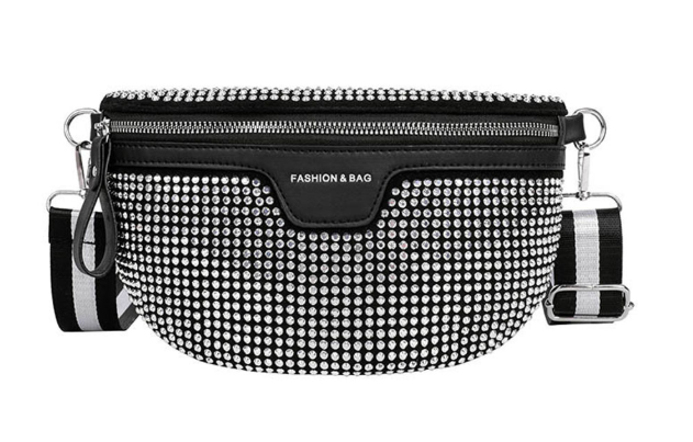 Damen Frauen Handtasche Tasche Schultertasche Schwarze Umhängetasche0