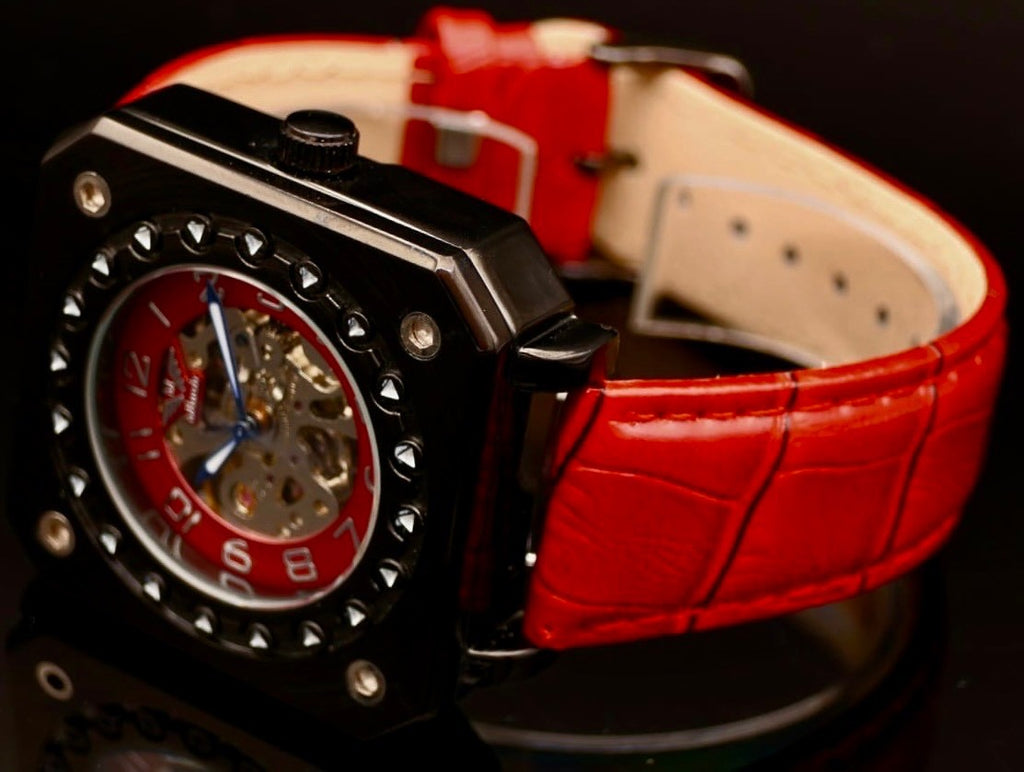 Mega Edle Luxus Minoir Automatikuhr Armbanduhr Herrenuhr Damenuhr Rot Farben1