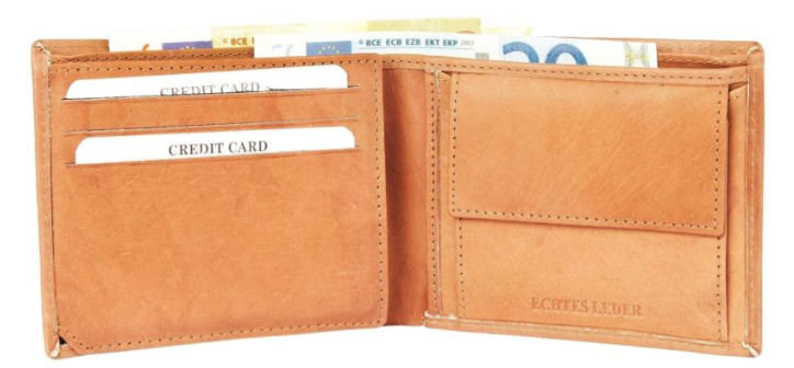 Excellanc Leder Portmonee Geldbörse Echtleder Geldbeutel  Cognac Unisex Neu 41