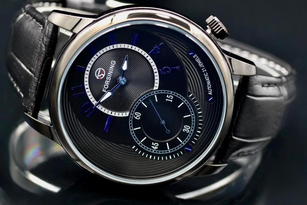 Exklusive FORSINING Herren Automatik Uhr Herrenuhr Schwarz Lederarmband TOP1