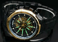 Mega Winner Skelettuhr Automatik Armband Uhr Gold Schwarz Farben + Leuchtzeiger0