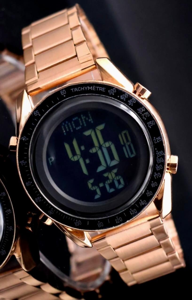 Klassische Digital Herren Männer Uhr Armbanduhr Datum Alarm Rosé Farben 42mm NEU0