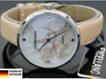 Excellanc Damen  Armband Uhr Weiß Besch Farben Damenuhr Mineralglas Marmor Optik0