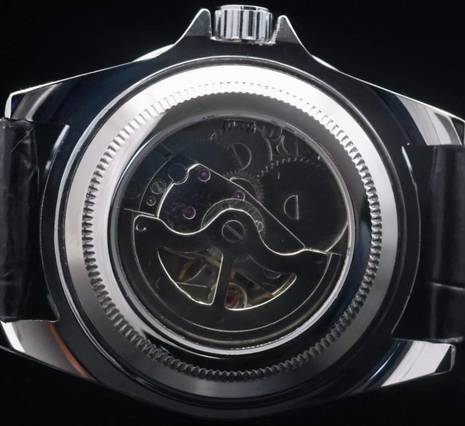 WINNER - HERREN - UHR - AUTOMATIK - SCHWARZ - DATUM - LEDER - 40MM1