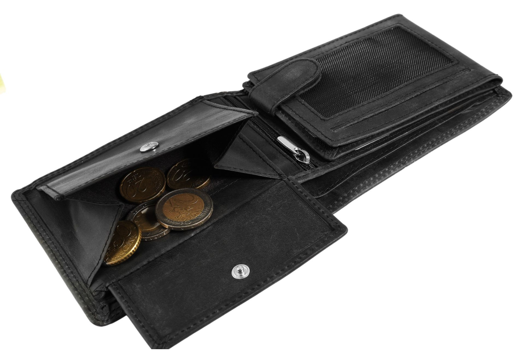 Akzent Leder Geldbörse RFID Schutz Echtleder Portemonnaie Geldbeutel Adler 62