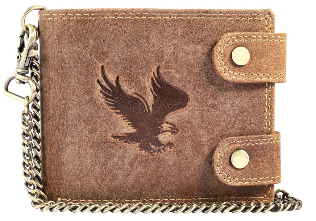 Leonardo Verrelli Büffel Leder Geldbörse Echtleder Portemonnaie " Adler " NEU*0