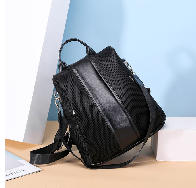 Rucksack Damen Frauen Reise Büro Cityrucksack Tasche Schwarz Reisverschluss Neu4