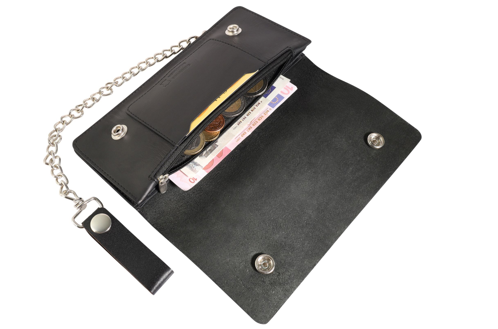 Leonardo Verrelli Samson Rinds Leder Geldbörse Echtleder Schwarz Adler NEU1