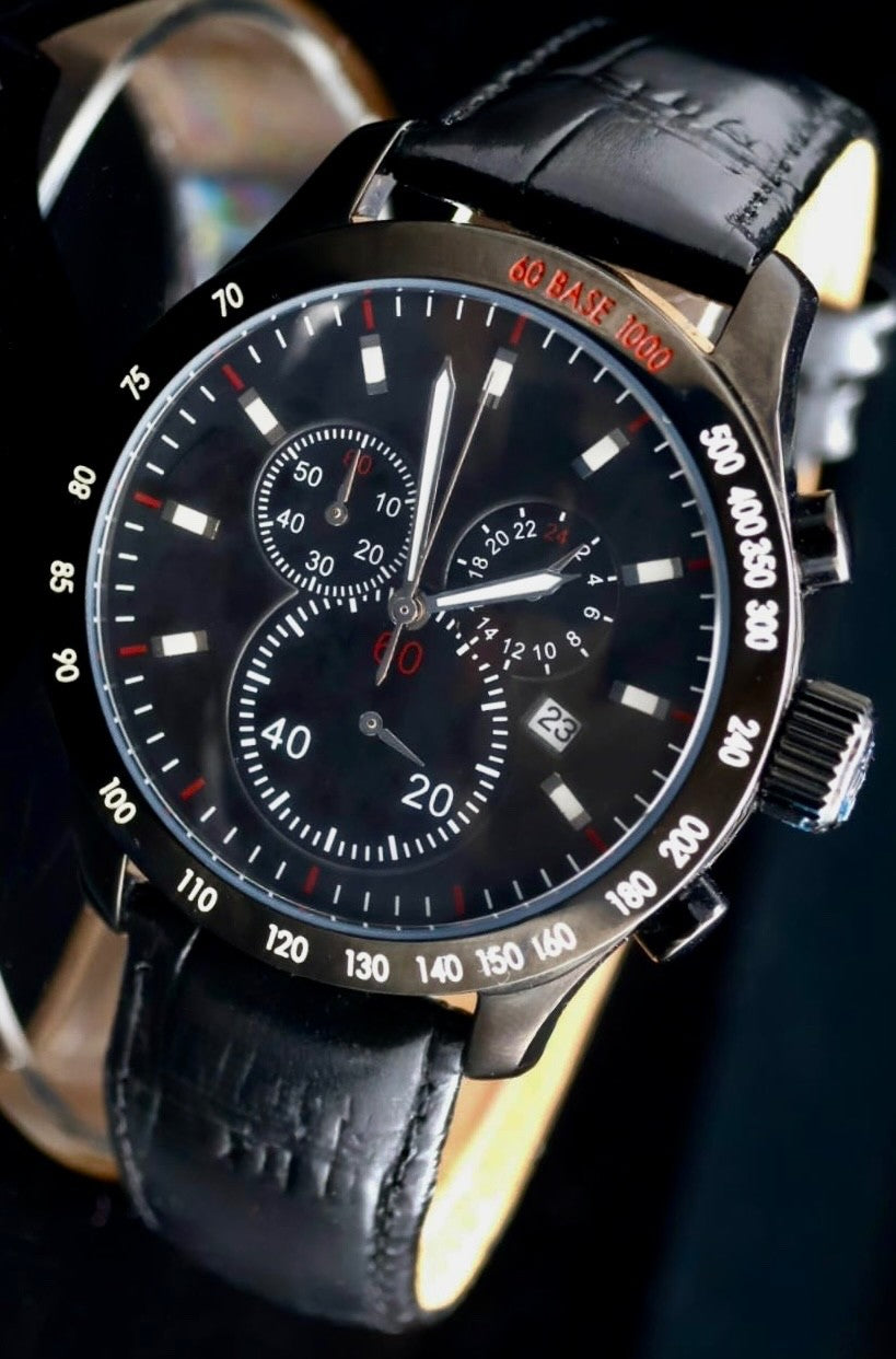 Disney Uhr Chronograph Sammlerstück Datumsanzeige Lederband VINTAGE *0