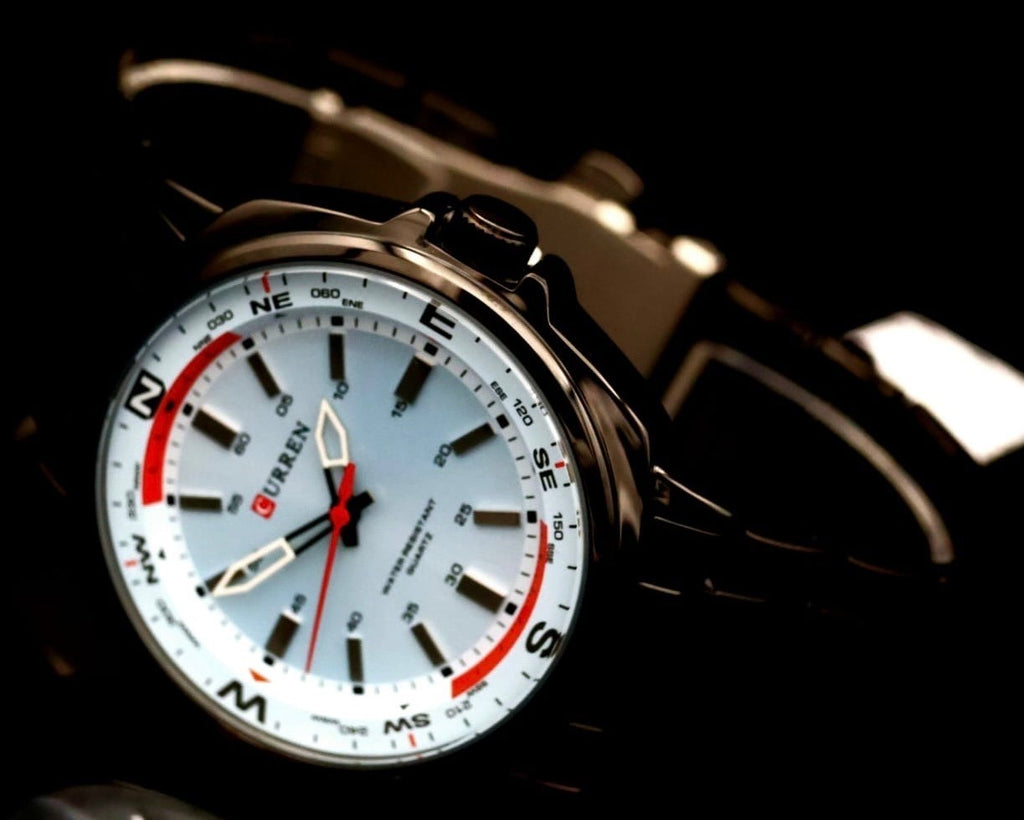 Mega Edle Herren Männer Armband Uhr Herrenuhr Blau Grau Farben Keramik Look NEU1