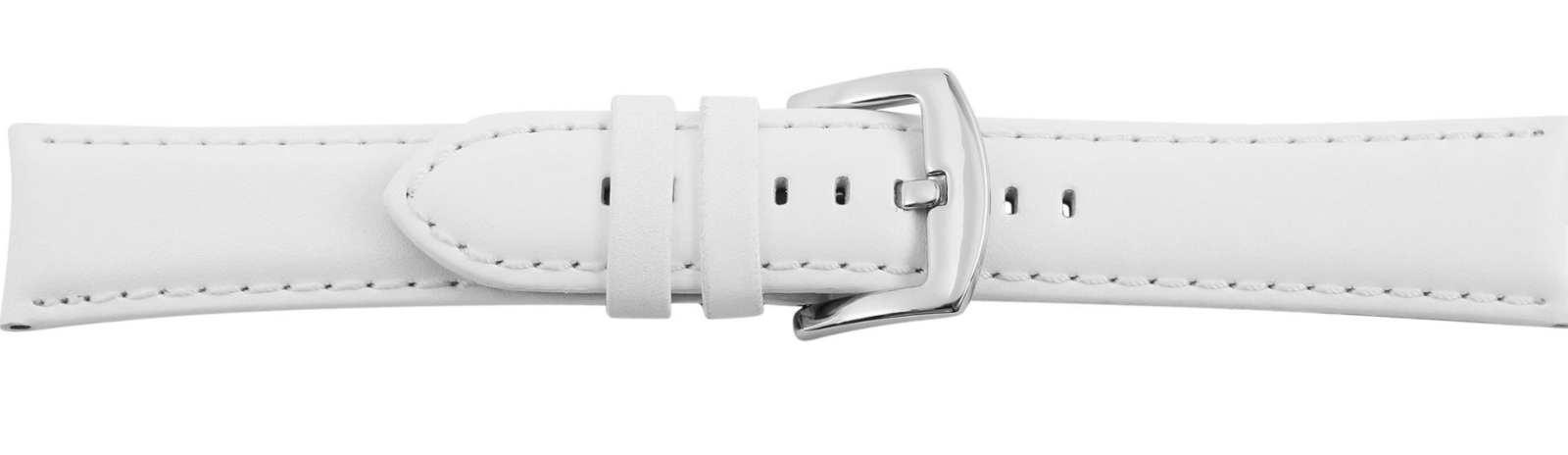 Steinmeister Uhrenarmband Echtleder Armband in weiß 22 mm2