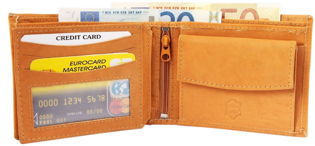 Excellanc Rinds Leder Geldbörse Echtleder Portemonnaie Geldbeutel Portmonee NEU1