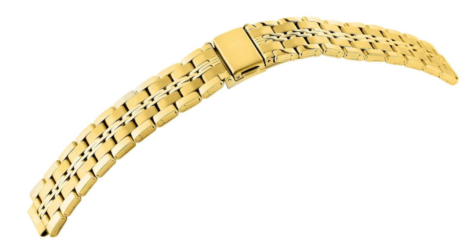 Engelhardt Uhrenarmband Edelstahl Armband mit Faltschließe goldfarben 22 mm0