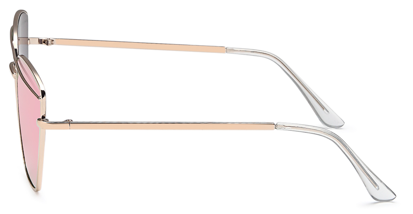 Gil Design Sonnenbrille Damen Frauen UV400 Schmetterlingsform Rosa verspiegelt2