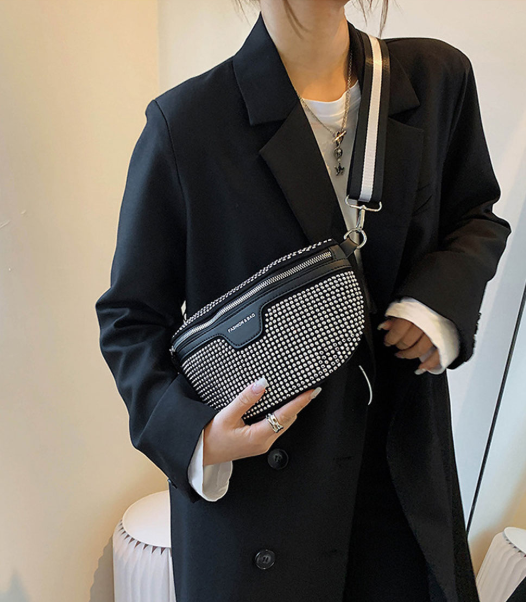 Damen Frauen Handtasche Tasche Schultertasche Schwarze Umhängetasche4