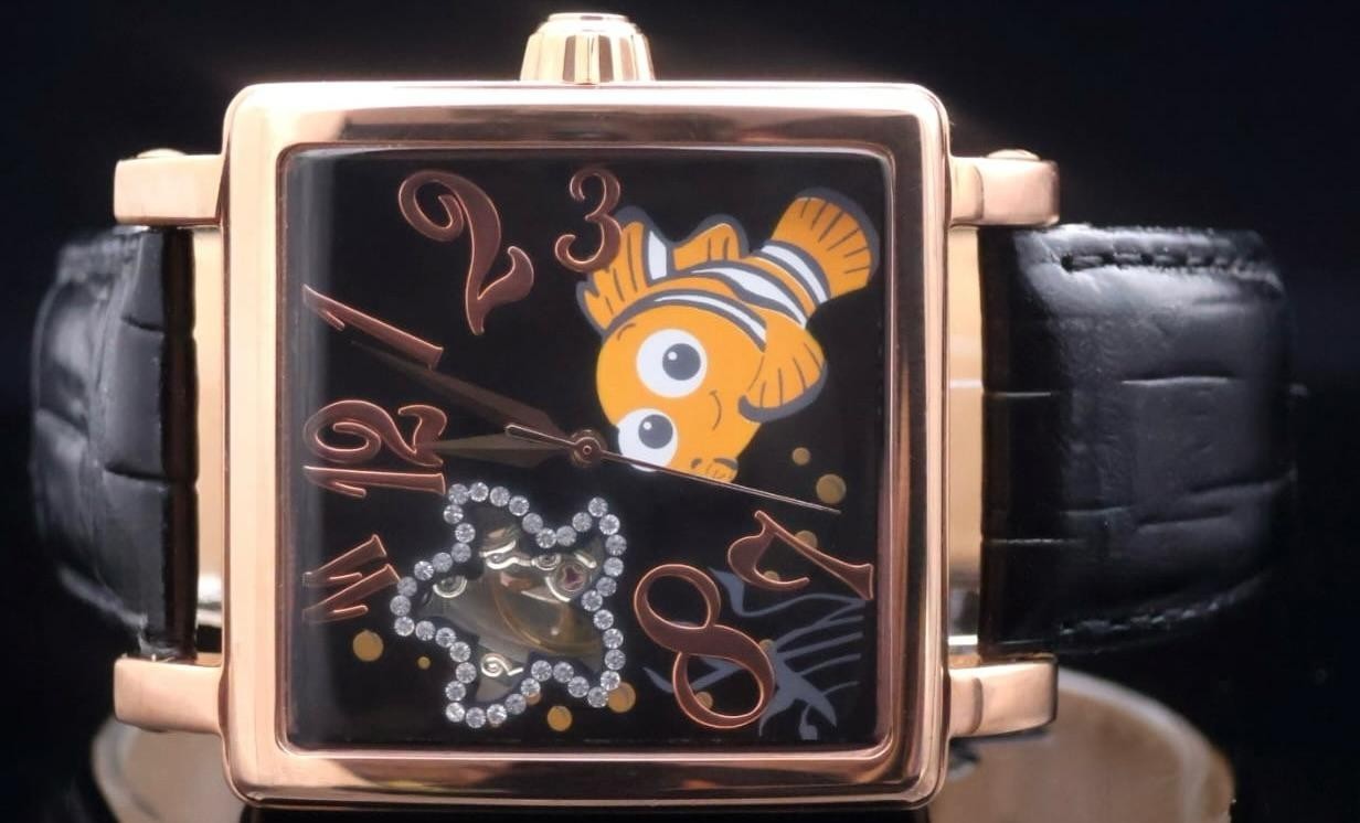 Disney Automatik Uhr Limitierte Edition Nemo Sammlerstück Schwarz Retro VINTAGE1