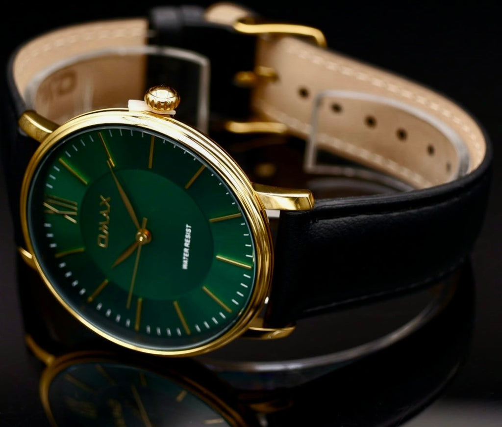 Edle Omax Herren Armband Uhr Herrenuhr Flaches Design SLIM IP Veredelt Slim NEU1