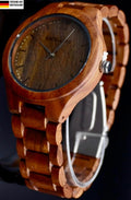 Excellanc Herren Männer Holz Armband Uhr Braun Farben Herrenuhr aus Walnussholz0