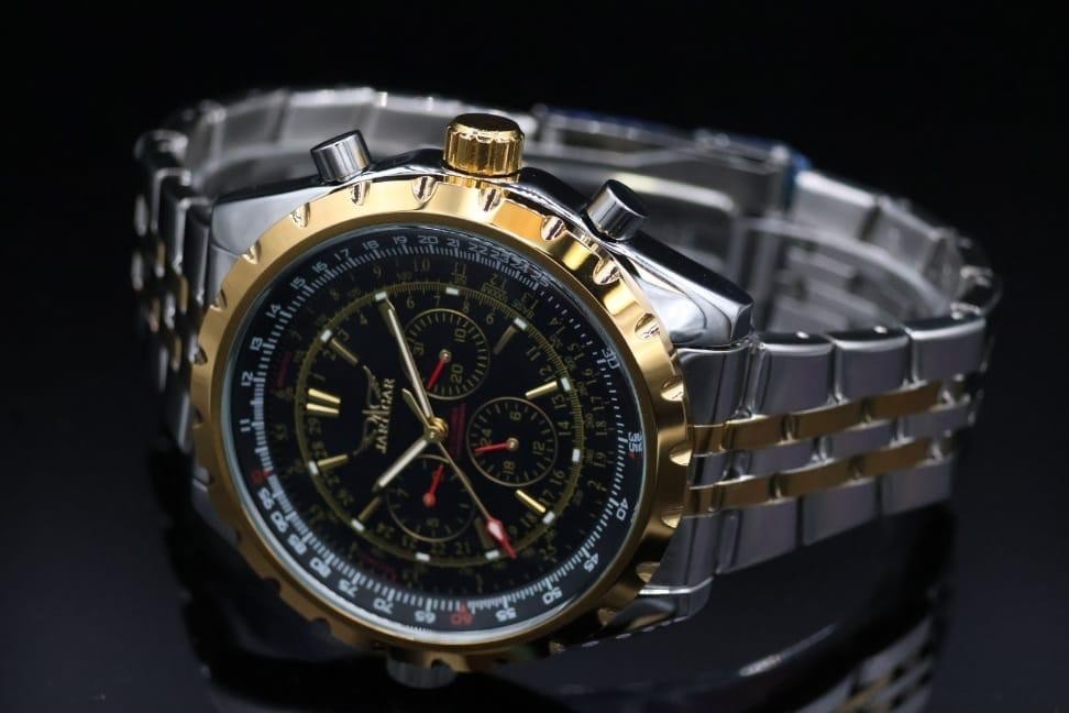 XL Automatik Herren Männer Armband Automatikuhr Herrenuhr Schwarz Bicolor Farben1