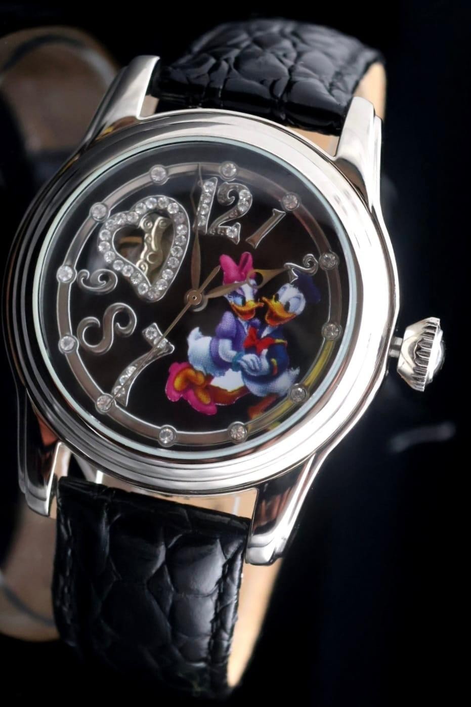 Disney Automatik Uhr Limited Edition Daisy Donald Duck  Sammlerstück VINTAGE0