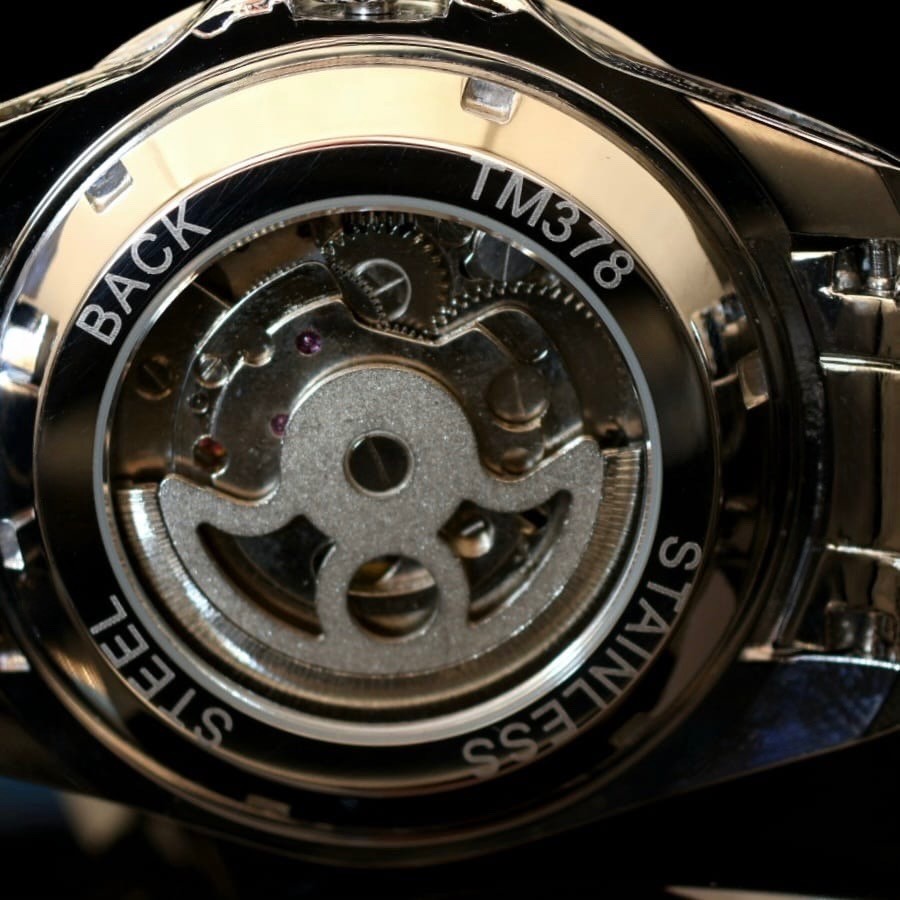 Winner Herren Automatikuhr Edelstahl Skelett Uhr Silber Vintage Luxus Design #3