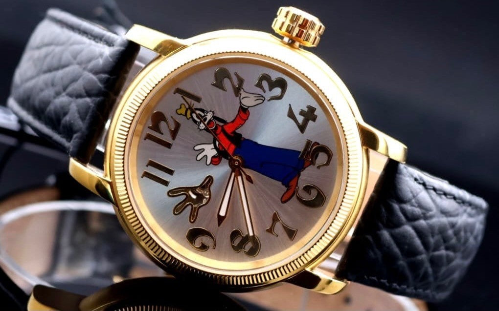 Disney Goofy Automatik Uhr Limitierte Edition Sammlerstück Retro VINTAGE Datum 1