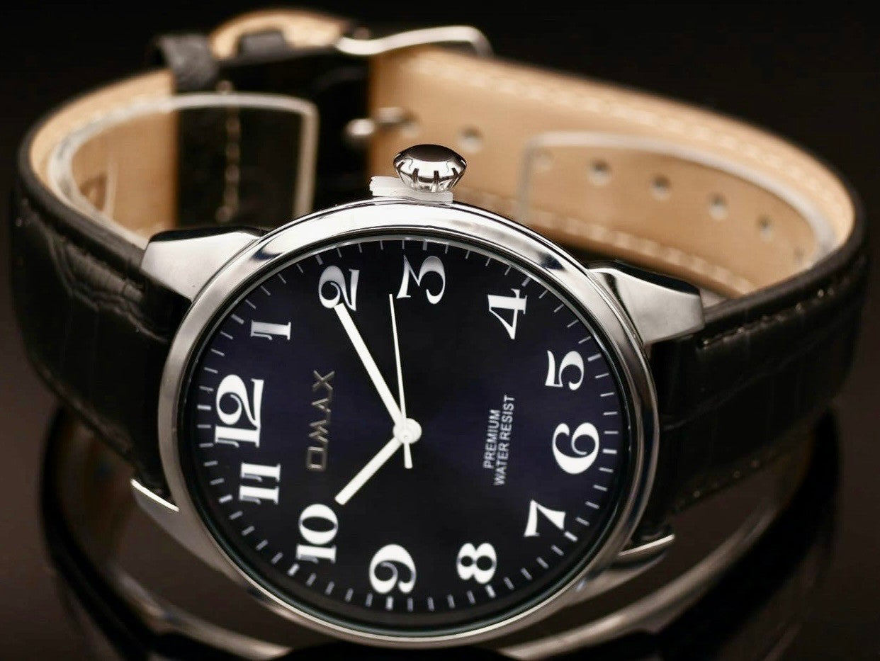 Edle Omax Herren Armband Uhr Herrenuhr Flaches Design SLIM IP Veredelt Slim NEU*1