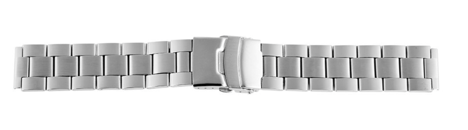 Steinmeister Uhrenarmband Edelstahl Armband  mit Silberfarbener Schließe 22 mm2