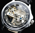OLEVS Automatik Herren Uhr Herrenuhr Silber Schwarz Farben mit offenem Uhrwerk0