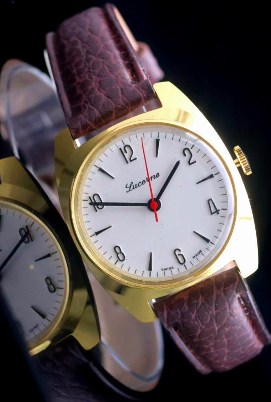 Lucerne Swiss Made Handaufzug Watch Armbanduhr Vintage Sammlerstück0