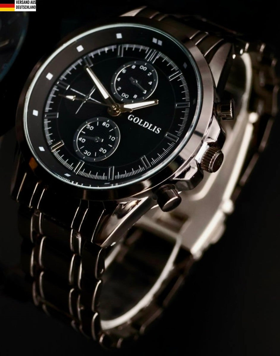 Herren Armband Männer Uhr Chrono Look NEU0