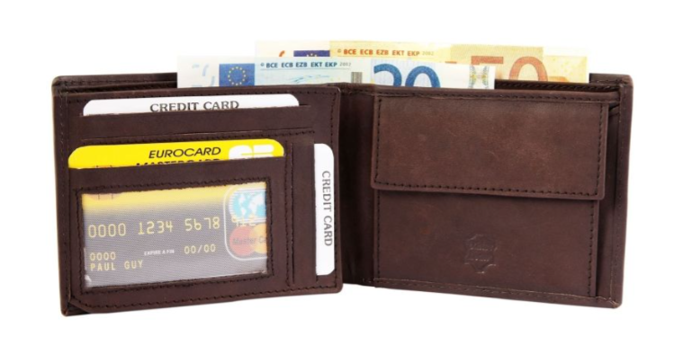 Excellanc Unisex Leder Portemonnaie Geldbeutel Portmonee Echtleder Dunkelbraun 12