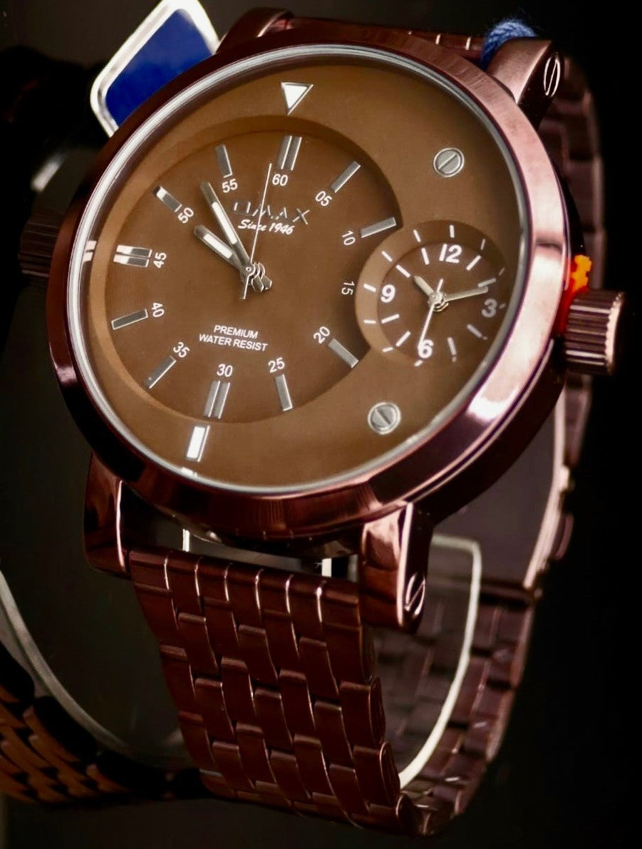 Edle XXL Omax Monster Watch Herren Armband Uhr  Dual Timer NEU mit Box0