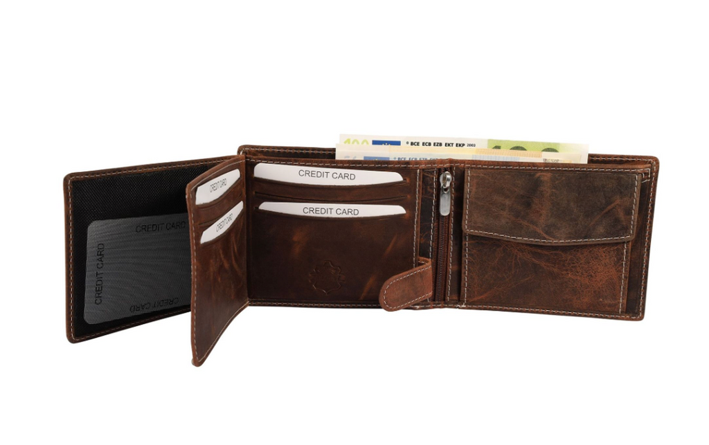 Akzent Unisex Synthetikleder Geldbörse Portemonnaie Geldbeutel hellbraun NEU2