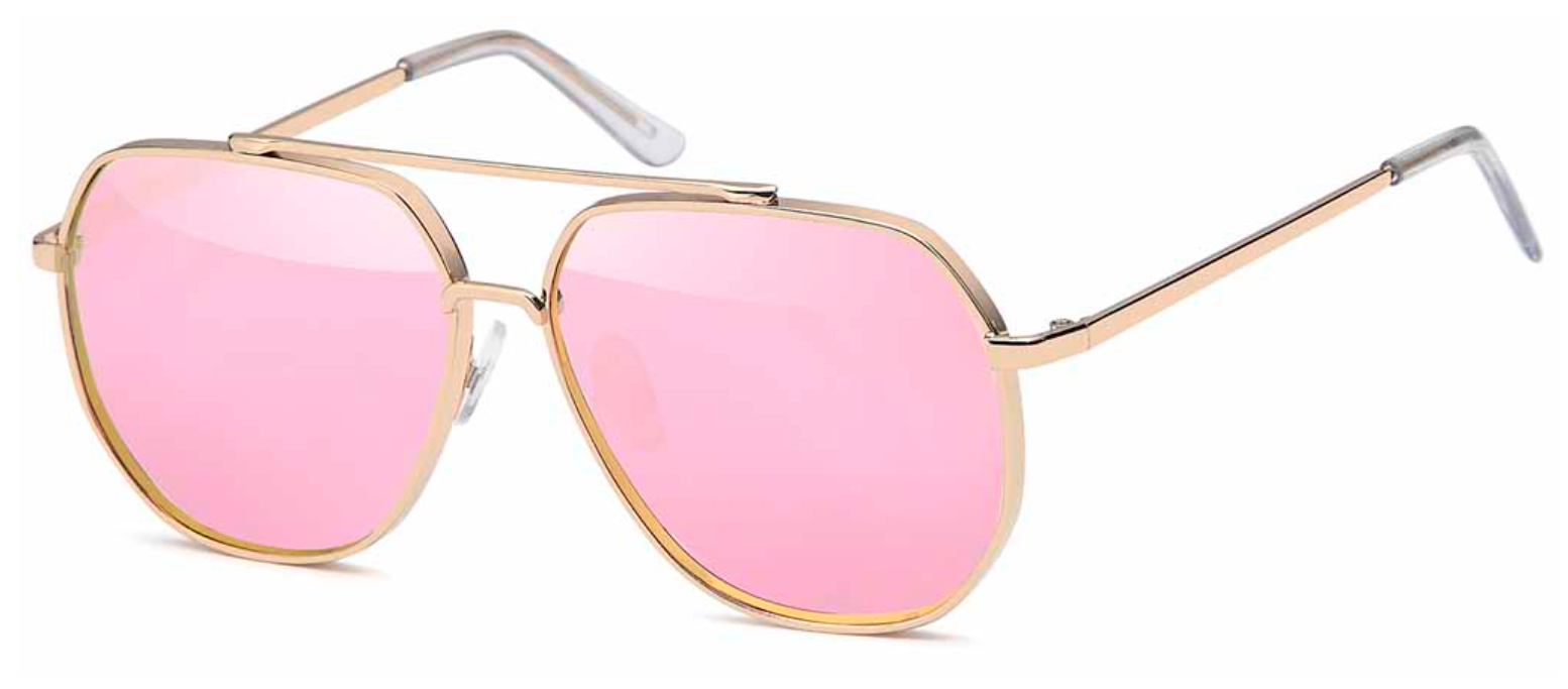 Gil Design Sonnenbrille Damen Frauen UV400 Pilotenbrille Rosa Flex Temple Neu0