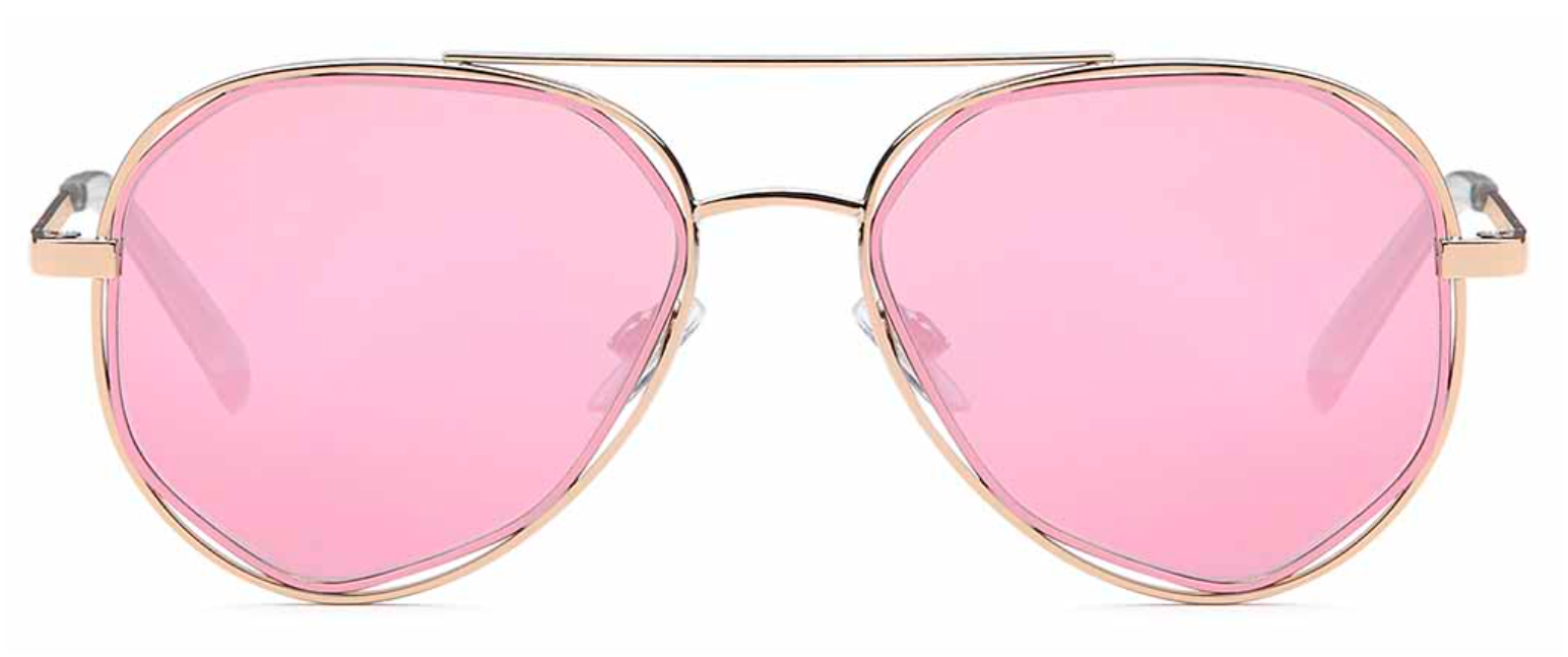 Gil Design Sonnenbrille Damen Frauen UV400 Pilotenbrille Rosa verspiegelt  Neu 11