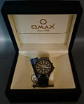 Omax Sapphire ILLUMINATOR   Herren Armband Uhr IP Veredelt Keramik Look Neu *0