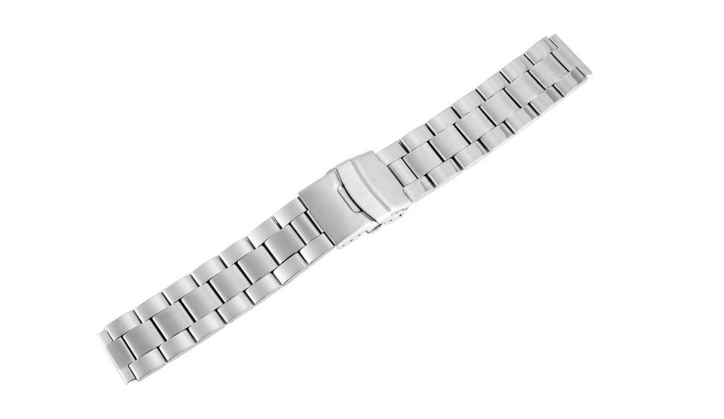 Steinmeister Uhrenarmband Edelstahl Armband  mit Silberfarbener Schließe 20 mm1