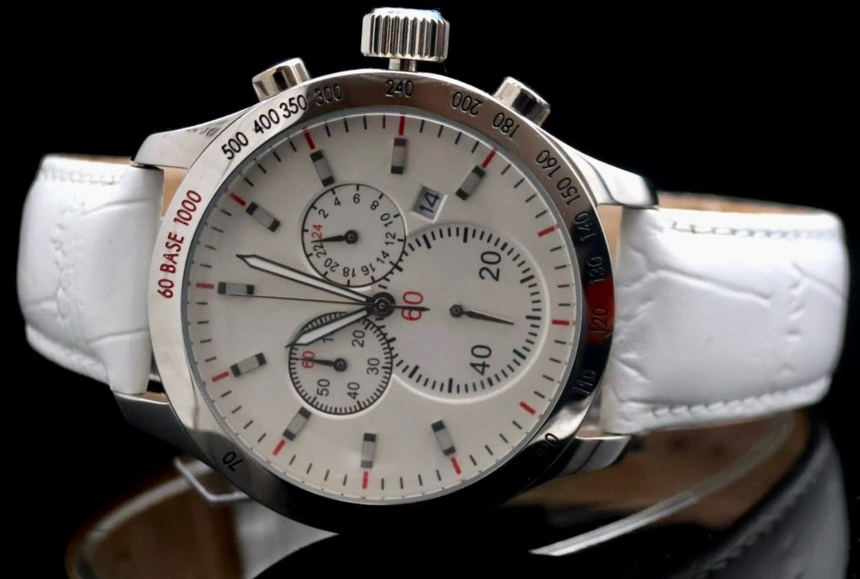 Disney Uhr Chronograph Sammlerstück Datumsanzeige Lederband VINTAGE1