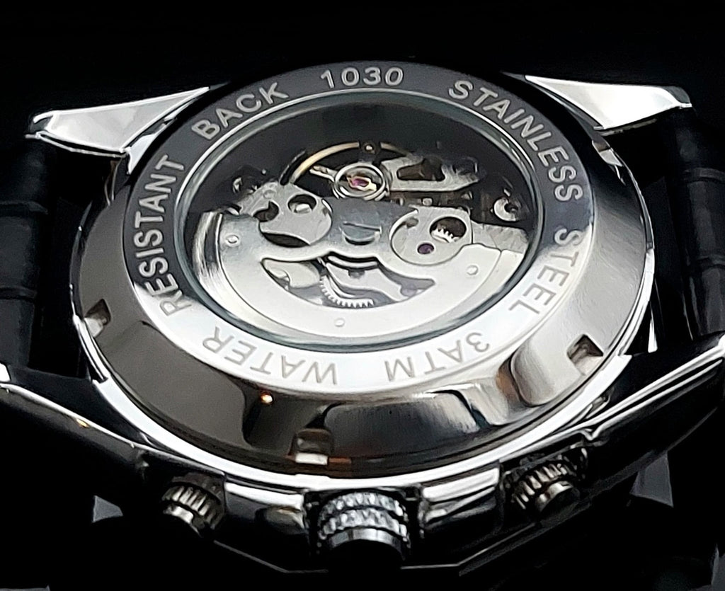 FORSINING - AUTOMATIK - HERREN - UHR - SKELETTUHR - LEDERBAND - NEU - 46MM2