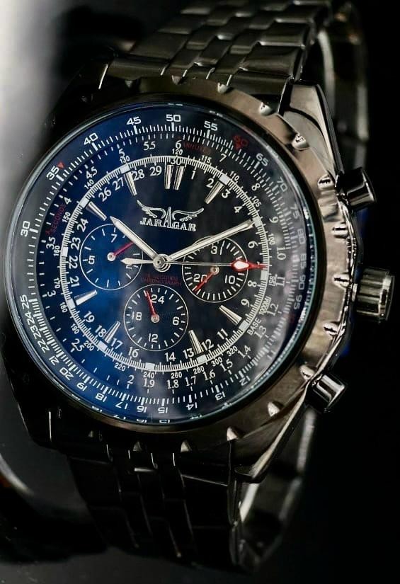 XL Automatik Herren Männer Armband Automatikuhr Herrenuhr Blau Schwarz Farben1