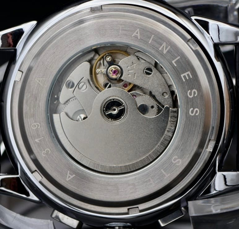 Schicke Herren Männer Automatik Uhr Rosé Schwarz Farben mit Lederarmband NEU2