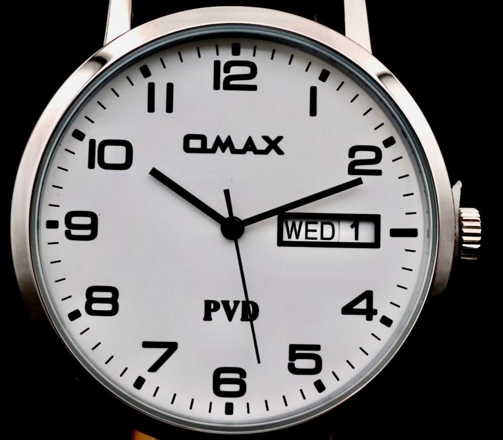 Omax Herren Armband Uhr Herrenuhr Datum Flaches Design SLIM IP Veredelt Slim *0