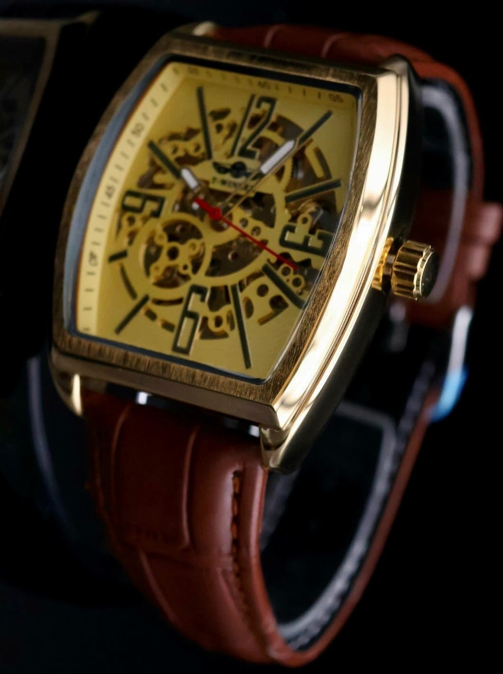 Klassische Herren Männer Automatik Armband Uhr Automatikuhr mit Lederarmband NEU1