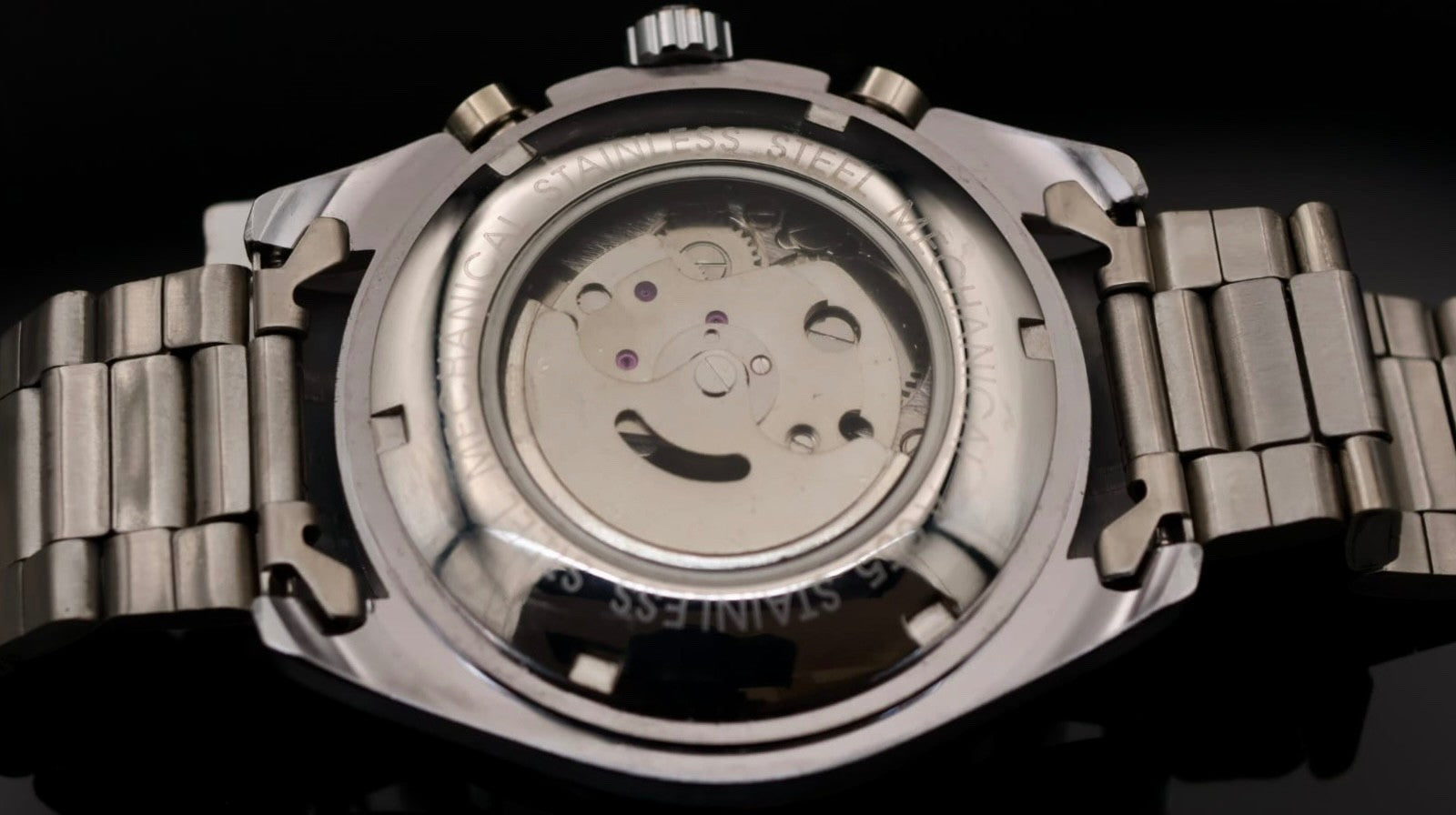 JARAGAR Herren Automatikuhr Chronographen Funktion Armband Uhr Silber Farben NEU2